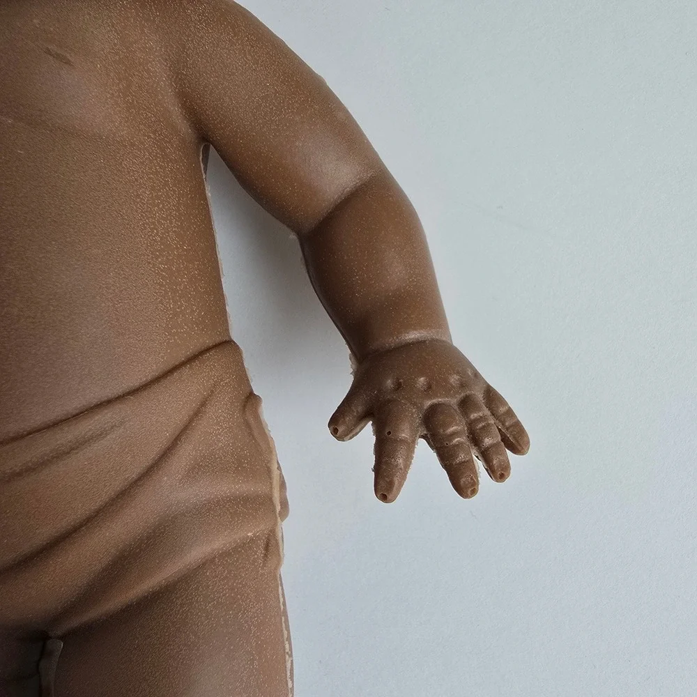 Sun Rubber Co Tod-L-Dee Baby Doll Vintage Brown 10in 1950s Kitsch Toy 49A